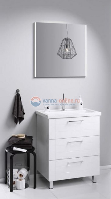 Тумба с раковиной Aqwella Манчестер MAN01083, 80 см, напольная