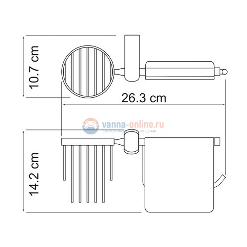 Держатель для туалетной бумаги и освежителя воздуха WasserKRAFT Berkel 6859