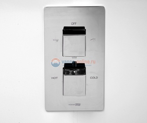 Смеситель скрытого монтажа WasserKRAFT АIme 1544 Thermo, термостатический, для ванны и душа Смеситель скрытого монтажа WasserKRAFT АIme 1544 Thermo, термостатический, для ванны и душа