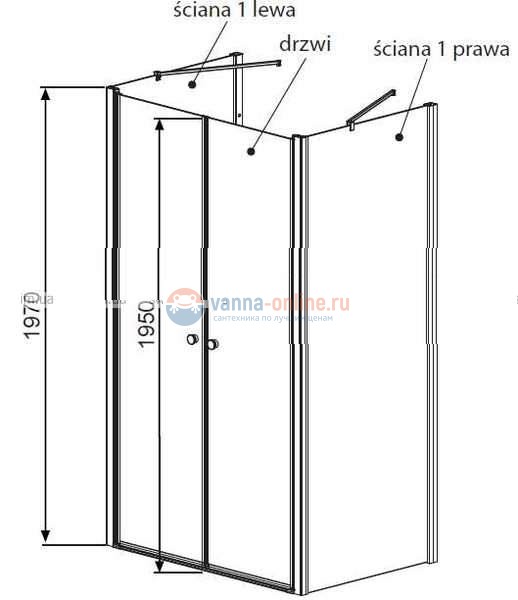 Душевая дверь в нишу Radaway EOS II DWD 80 3799490-01 Душевая дверь в нишу Radaway EOS II DWD 80 3799490-01