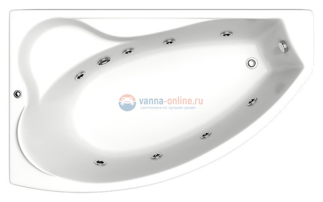 Ванна гидромассажная Bas Николь (Nikol) L/R 170 х 104 см