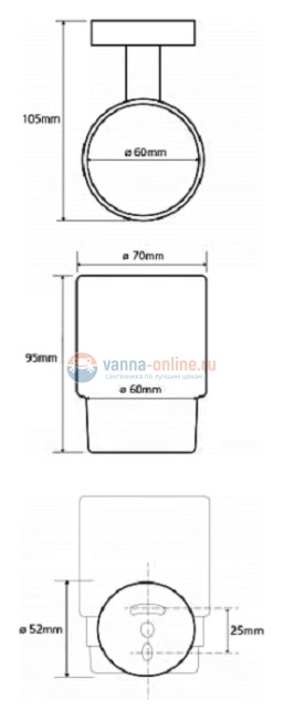 Стакан для зубных щеток Bemeta Trend-i 104109018h 7 x 10.5 x 9.5 см, хром, желтый