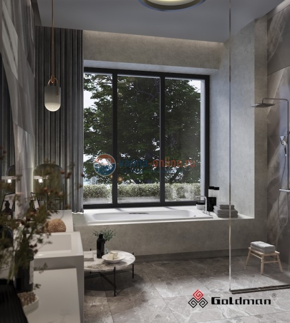 Комплект: Чугунная ванна Goldman Maxima 200x85, с ручками и ножками