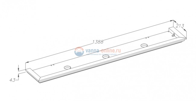 Козырек к зеркалу Opadiris Корсо-Оро №11 00-00000611 138.8 см, светлый орех