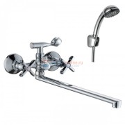 Смеситель универсальный Rossinka RS42-80 для ванны и душа с душевым гарнитуром Смеситель универсальный Rossinka RS42-80 для ванны и душа с душевым гарнитуром