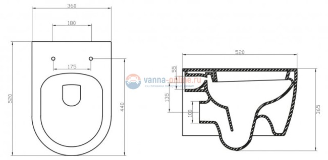 Подвесной унитаз BelBagno Marino BB105CHR, безободковый Подвесной унитаз BelBagno Marino BB105CHR, безободковый