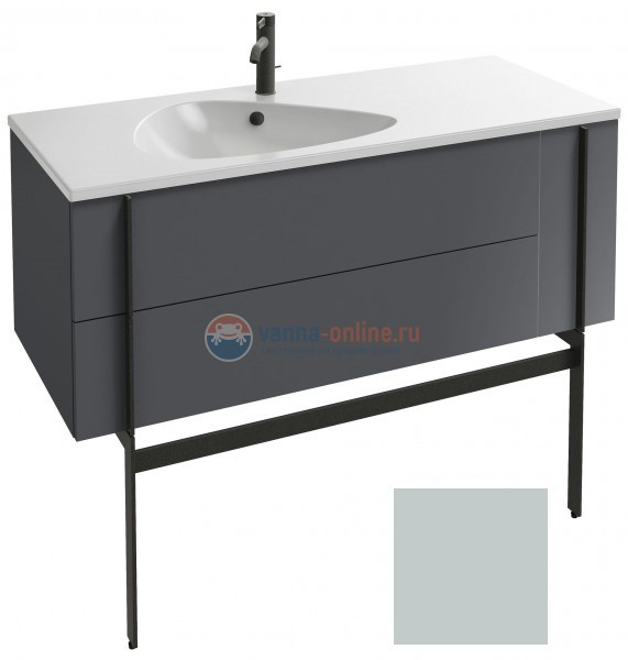 Тумба под раковину Jacob Delafon Nouvelle Vague 120 EB3036-G73, 3 ящика, цвет - голубой шторм глянцевый