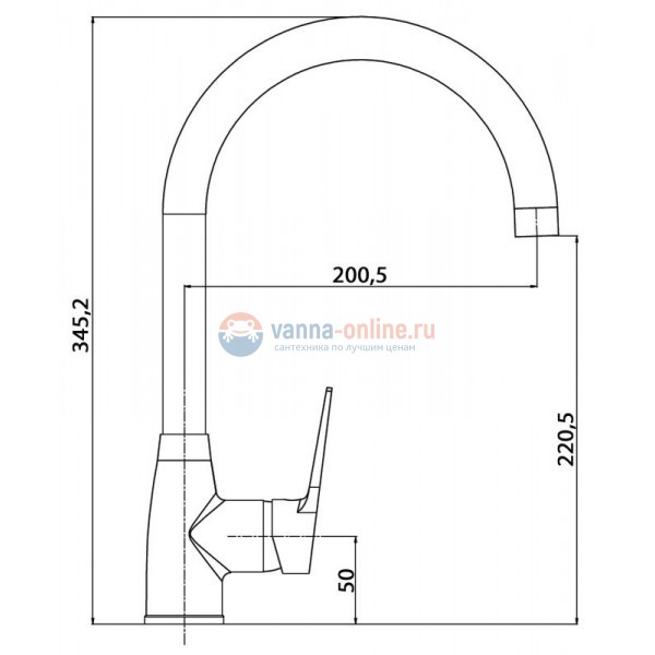 Смеситель Cezares Lana LLM1-01 для кухонной мойки
