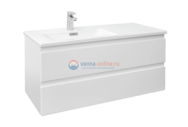 Тумба под раковину Jacob Delafon Madeleine EB2054-J5, 100 см, блестящая белая, левая