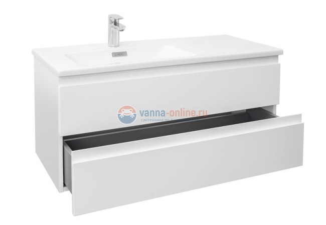 Тумба под раковину Jacob Delafon Madeleine EB2054-J5, 100 см, блестящая белая, левая