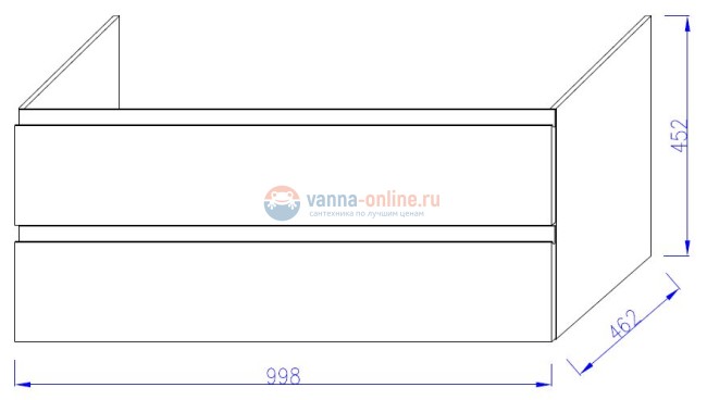 Тумба под раковину Jacob Delafon Madeleine EB2054-J5, 100 см, блестящая белая, левая