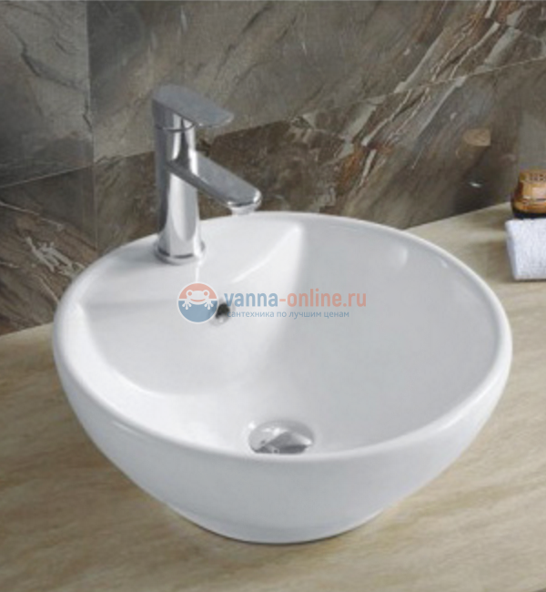 Раковина CeramaLux Серия N 9001 накладная, белый Раковина CeramaLux Серия N 9001 накладная, белый