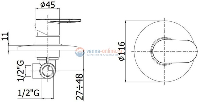 Смеситель Paffoni Candy CA010CR для душа Смеситель Paffoni Candy CA010CR для душа