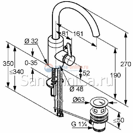Смеситель Kludi Bingo Star 420230575 для раковины Смеситель Kludi Bingo Star 420230575 для раковины