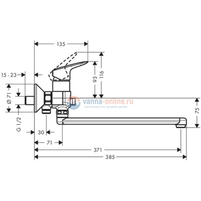 Смеситель для ванны Hansgrohe Logis 71402000 Смеситель для ванны Hansgrohe Logis 71402000