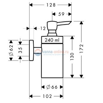 Дозатор Hansgrohe Logis 40514820, хром Дозатор Hansgrohe Logis 40514820, хром