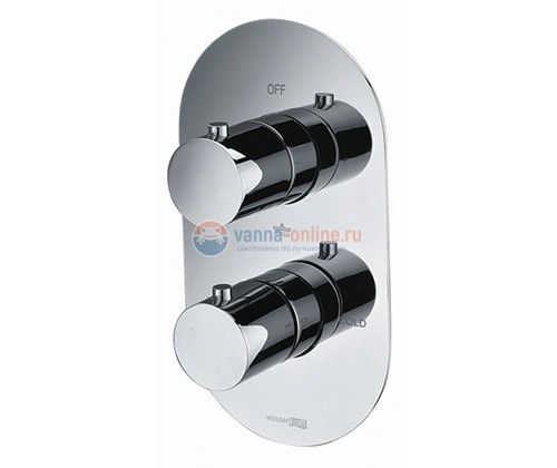 Смеситель скрытого монтажа WasserKRAFT Berkel 4844 Thermo, термостатический, для ванны и душа Смеситель скрытого монтажа WasserKRAFT Berkel 4844 Thermo, термостатический, для ванны и душа