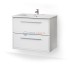 Тумба под раковину Raval Quadro Qua.01.75/P/W, 75 см, белая