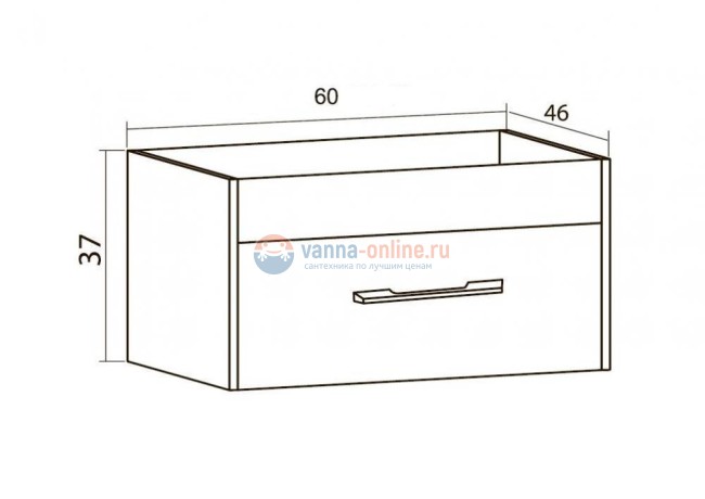 Тумба с раковиной Sanvit Квадро 60 kkvad060