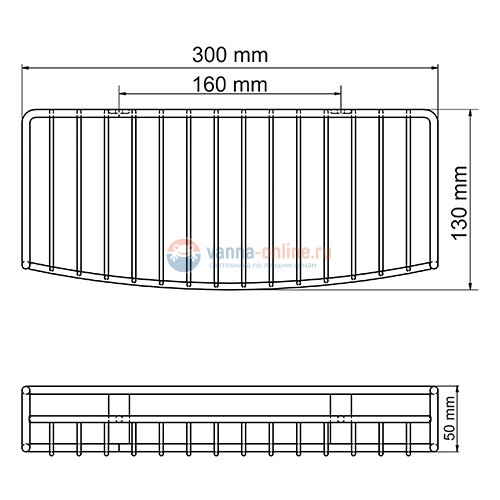 Полка металлическая WasserKraft 1811
