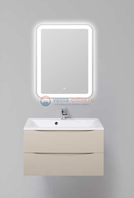 Тумба с раковиной BelBagno Marino MARINO-800-2C-SO-CO-P, 80 х 45 х 55 см, Crema Opaco - бежевый матовый