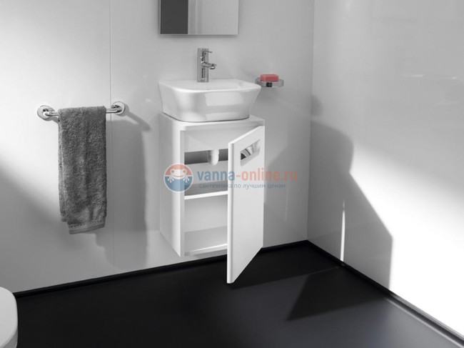 Тумба под раковину Roca Gap 45, ZRU9302735, цвет белый матовый