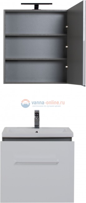 Тумба с раковиной Aquanet Порто 60 белый, 00195730