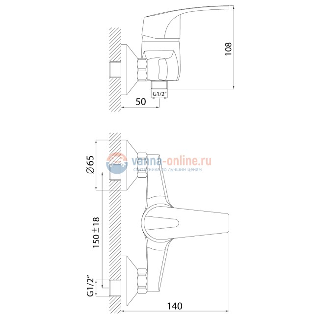 Смеситель Rossinka D40-41 для душа Смеситель Rossinka D40-41 для душа