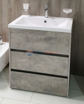 Тумба под раковину Art&Max Family-750-3C-PIA-CV, 75 x 47 x 84.5 см напольная, серый (Cemento Veneto)