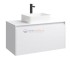 Тумба с раковиной Aqwella Mobi 100 см, фасад белый, корпус белый