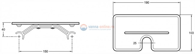 Полка для смесителя и душевой системы Jacob Delafon Metro E24316-NF