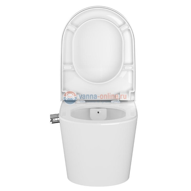 Безободковый подвесной унитаз VitrA Nest 5176B003-6233, с функцией биде, с системой дозирования моющих и дезодорирующих средств, крышка микролифт
