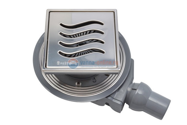 Трап водосток Pestan Confluo Standard Tide 4 Mask 150*150 нержавеющая сталь с рамкой 13000081