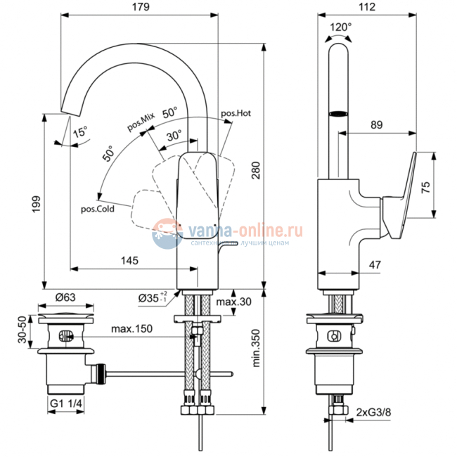 Смеситель для раковины Ideal Standard CERAPLAN BD235AA Смеситель для раковины Ideal Standard CERAPLAN BD235AA