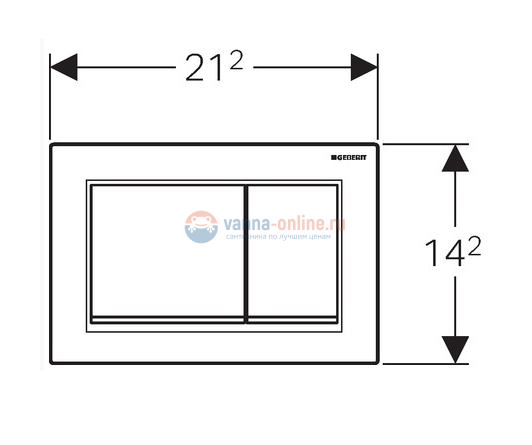 Клавиша Geberit Omega Type 30 115.080.KK.1, белая, золото