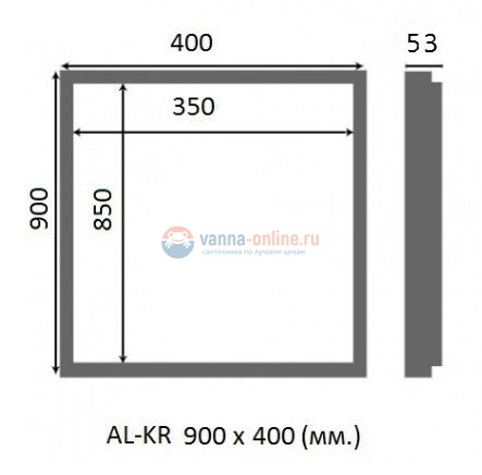 Сантехнический люк под плитку Люкер AL-KR ширина 40, высота 90