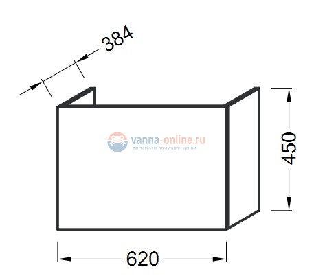 Тумба под раковину Jacob Delafon Odeon Up EB886-E10, квебекский дуб