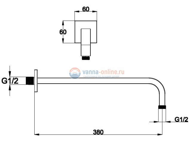 Держатель верхнего душа BelBagno Arlie ARL-BCD-CRM