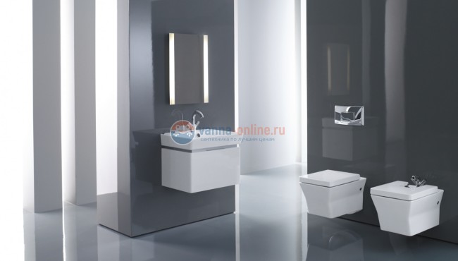 Зеркало Jacob Delafon Reve EB576-NF с флуоресцентными светильниками, 100*65 см Зеркало Jacob Delafon Reve EB576-NF с флуоресцентными светильниками, 100*65 см