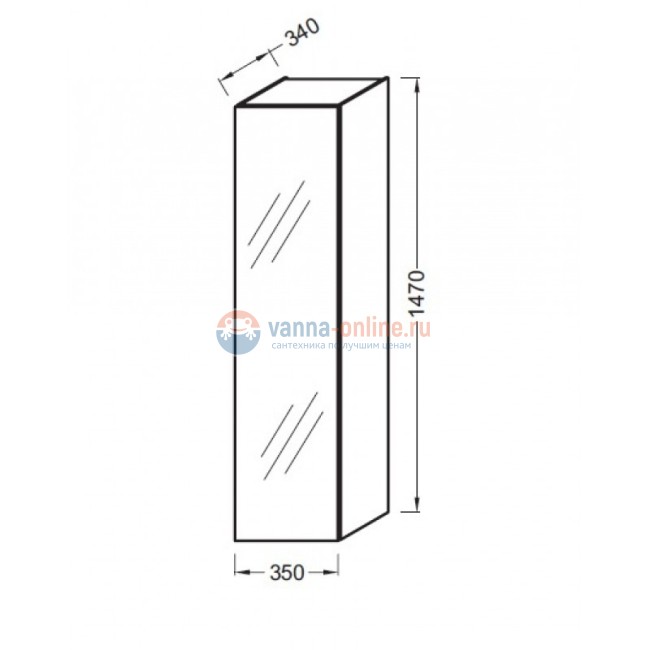 Пенал Jacob Delafon Odeon Up 35 см, EB873RU-J5, белый глянцевый Пенал Jacob Delafon Odeon Up 35 см, EB873RU-J5, белый глянцевый