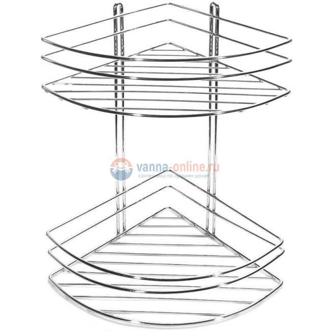 Полка угловая Fixsen FX-850-2 двухэтажная, хром Полка угловая Fixsen FX-850-2 двухэтажная, хром