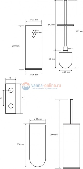 Ершик Bemeta Dark 102313060 Ершик Bemeta Dark 102313060