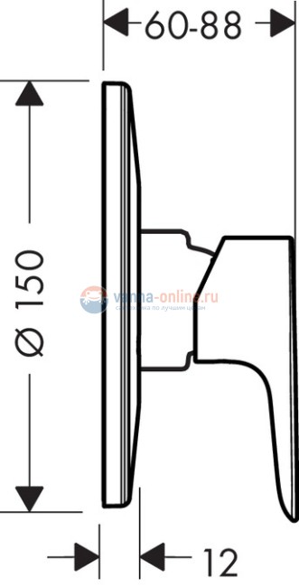 Смеситель Hansgrohe 71766000 Talis E для душа
