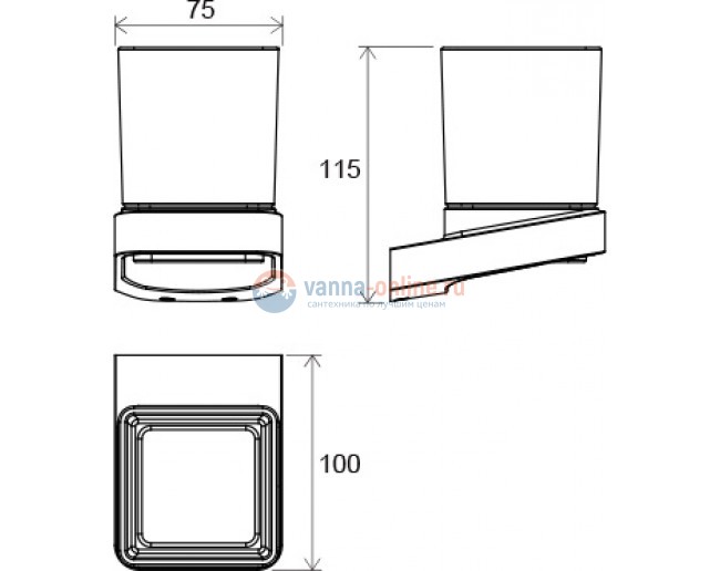 Держатель со стаканом Ravak 10° TD 210.00 Держатель со стаканом Ravak 10° TD 210.00