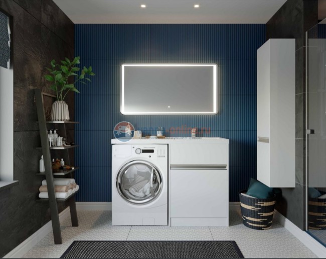 Тумба Акватон Лондри под стиральную машину 60 см, 1A235901LH010, напольная