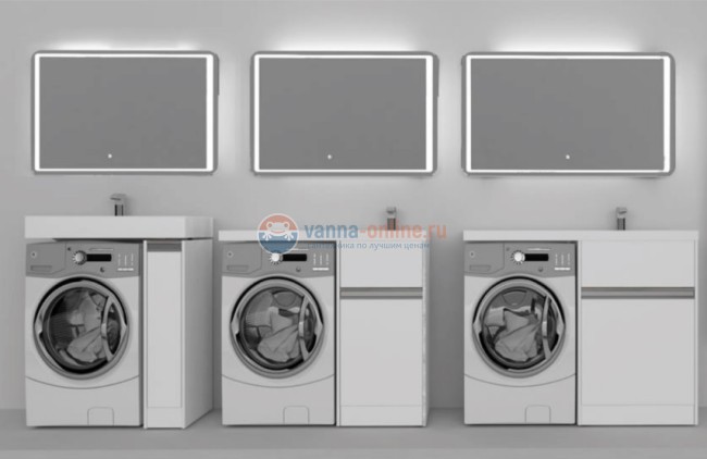 Тумба Акватон Лондри под стиральную машину 60 см, 1A235901LH010, напольная