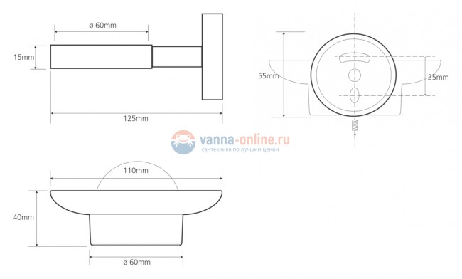 Мыльница Bemeta Omega 104108042 Мыльница Bemeta Omega 104108042