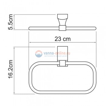 Полотенцедержатель "кольцо" WasserKRAFT Leine 5060WHITE Полотенцедержатель "кольцо" WasserKRAFT Leine 5060WHITE