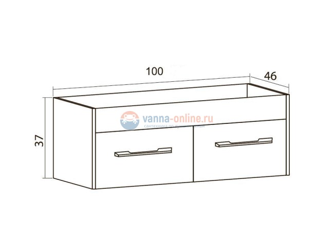 Тумба с раковиной Sanvit Квадро 100 kkvad100