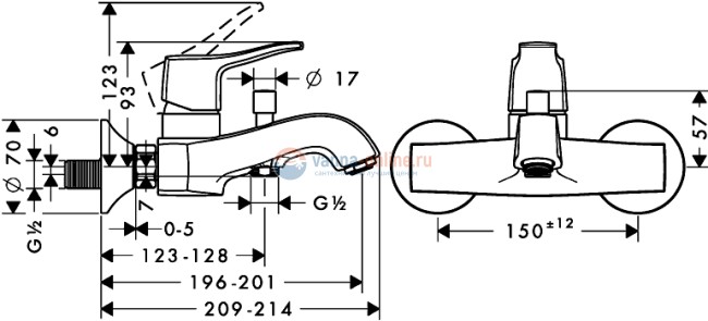 Комплект смесителей Hansgrohe Metris Classic 31478000+31075000,